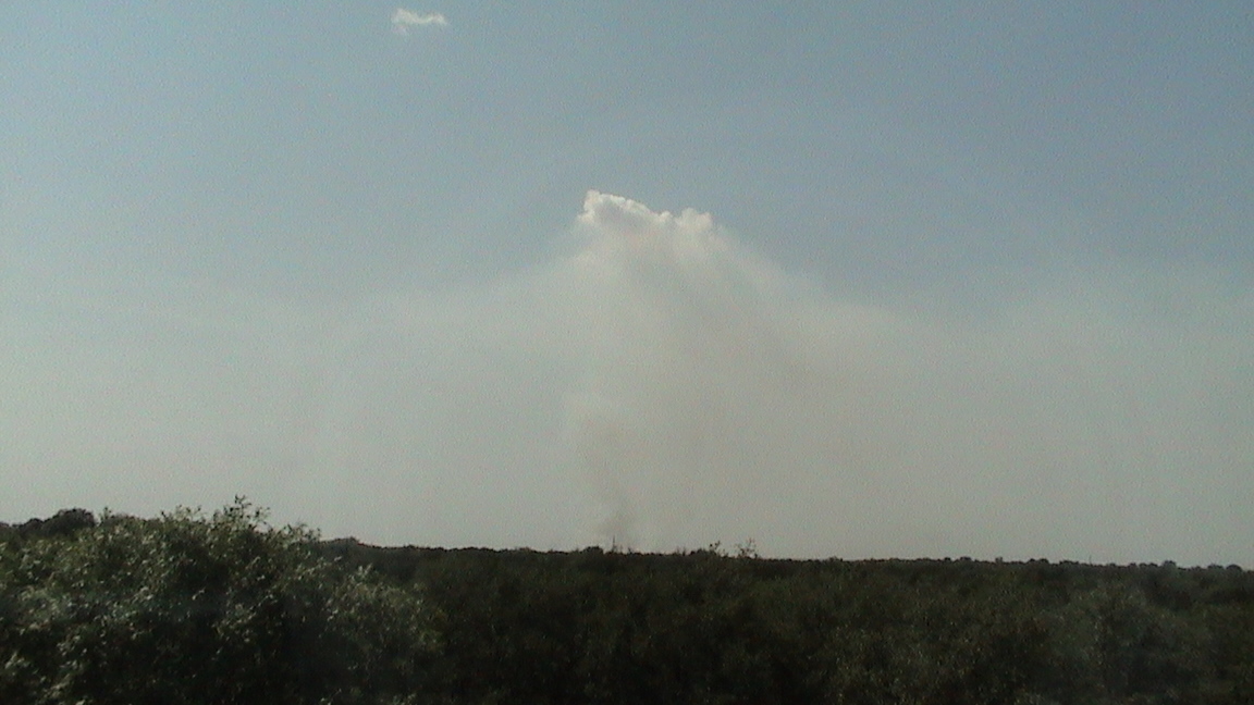 Smoke over Somervell/Hood Counties July 8 2011