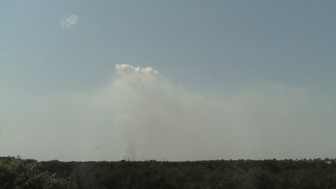 Smoke over Somervell/Hood Counties July 8 2011