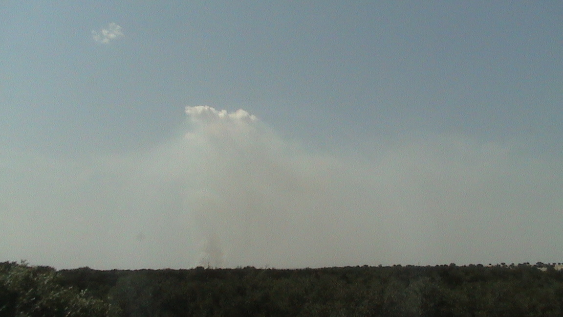 Smoke over Somervell/Hood Counties July 8 2011