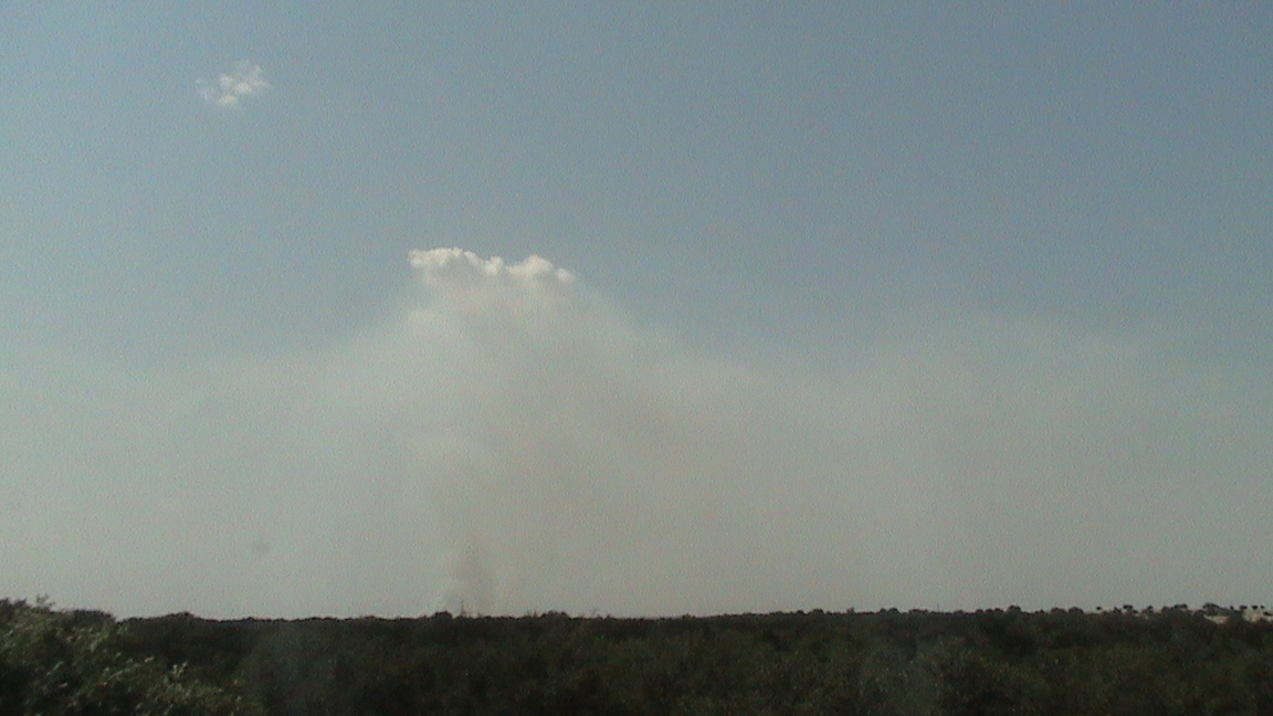 Smoke over Somervell/Hood Counties July 8 2011