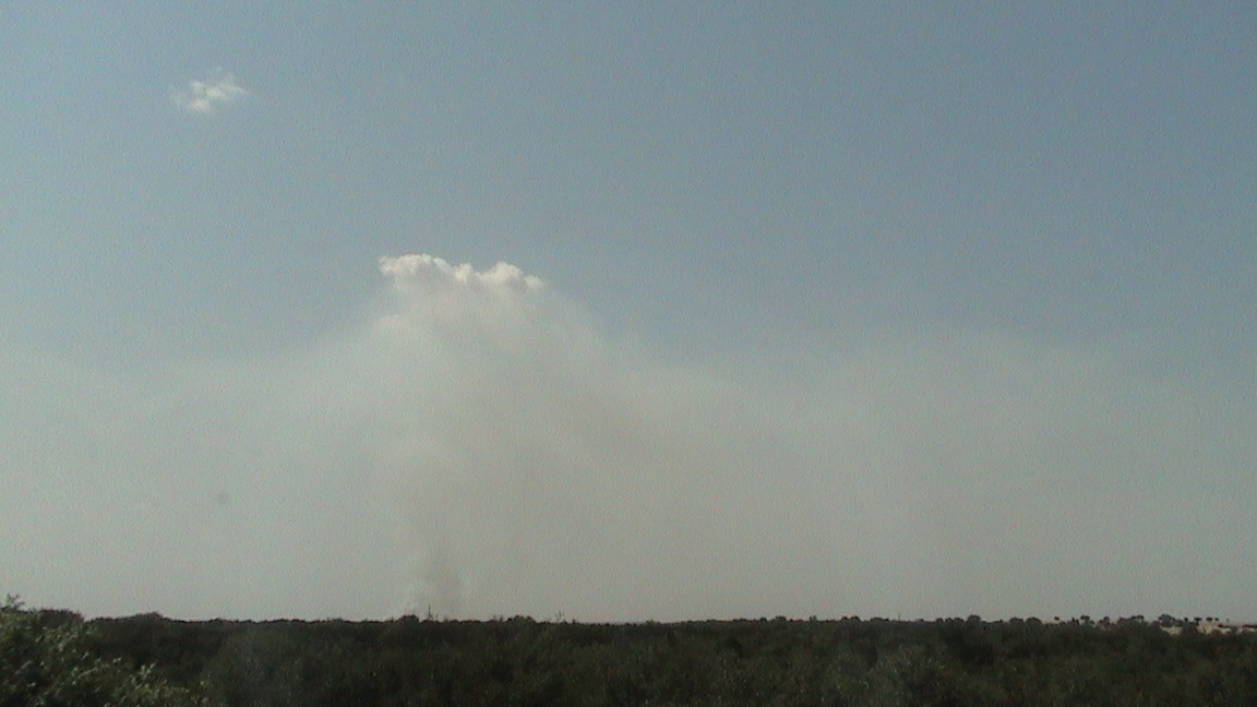 Smoke over Somervell/Hood Counties July 8 2011